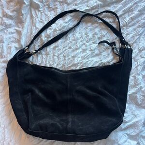 Free People Black Suede Shoulder Bag